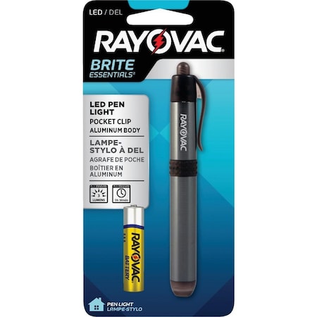 Rayovac Brite Essentials 3 Lm. 1AAA Aluminum Penlight BEPN1AAA-BTA